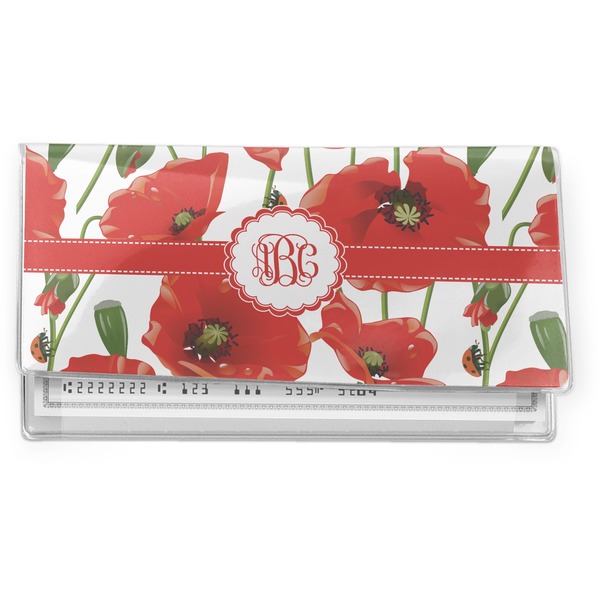 Custom Poppies Vinyl Checkbook Cover (Personalized)