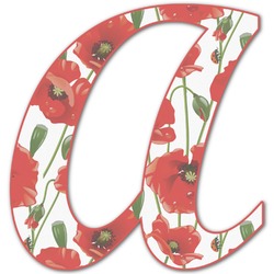 Poppies Letter Decal - Large (Personalized)