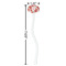 Poppies White Plastic 7" Stir Stick - Oval - Dimensions