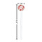 Poppies White Plastic 7" Stir Stick - Round - Dimensions