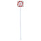 Poppies White Plastic Stir Stick - Double Sided - Square - Single Stick