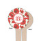 Poppies Wooden 4" Food Pick - Round - Single Sided - Front & Back
