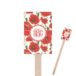Poppies 6.25" Rectangle Wooden Stir Sticks - Single Sided (Personalized)