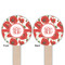 Poppies Wooden 6" Food Pick - Round - Double Sided - Front & Back