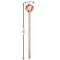 Poppies Wooden 7.5" Stir Stick - Round - Dimensions