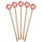 Poppies Wooden 7.5" Stir Stick - Round - Fan View