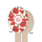 Poppies Wooden Food Pick - Oval - Single Sided - Front & Back