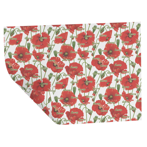 Custom Poppies Wrapping Paper Sheets - Double-Sided - 20" x 28" (Personalized)