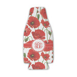 Poppies Zipper Bottle Cooler (Personalized)