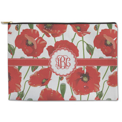 Poppies Zipper Pouch - Large - 12.5"x8.5" (Personalized)