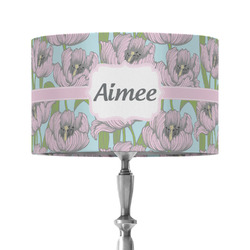 Wild Tulips 12" Drum Lamp Shade - Fabric (Personalized)