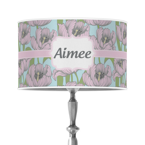 Custom Wild Tulips 12" Drum Lamp Shade - Poly-film (Personalized)