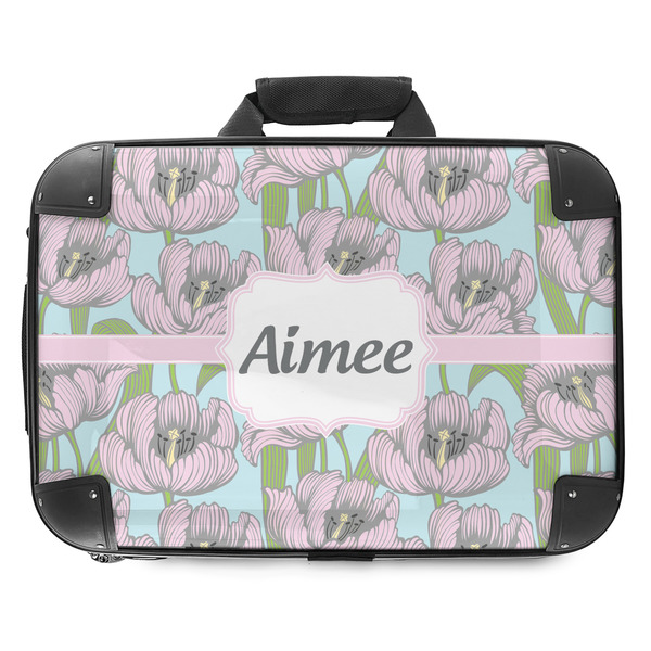 Custom Wild Tulips Hard Shell Briefcase - 18" (Personalized)