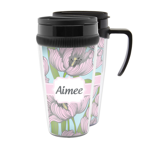 Custom Wild Tulips Acrylic Travel Mug (Personalized)