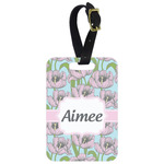 Wild Tulips Metal Luggage Tag w/ Name or Text