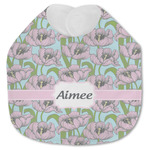 Wild Tulips Jersey Knit Baby Bib w/ Name or Text