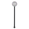 Wild Tulips Black Plastic 5.5" Stir Stick - Round - Single Stick