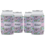 Wild Tulips Can Cooler (12 oz) - Set of 4 w/ Name or Text