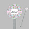 Wild Tulips Clear Plastic 7" Stir Stick - Round - Closeup