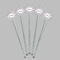 Wild Tulips Clear Plastic 7" Stir Stick - Round - Fan View