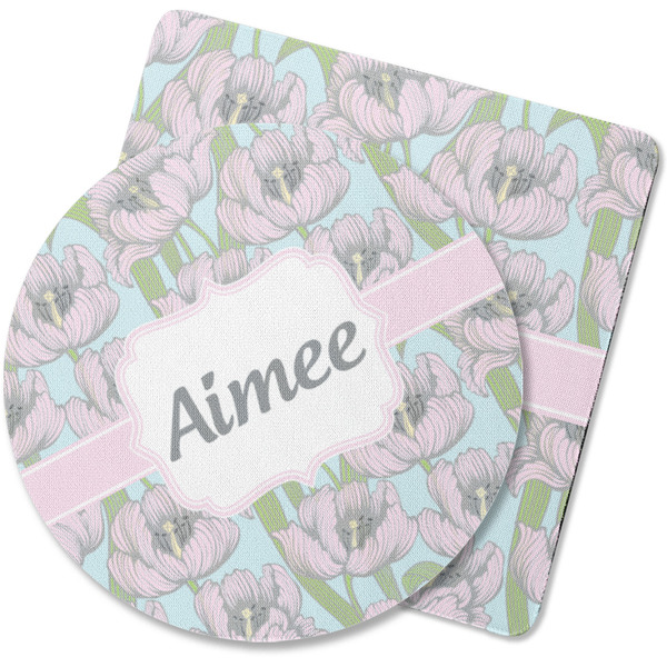 Custom Wild Tulips Rubber Backed Coaster (Personalized)