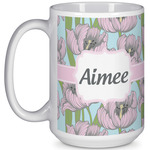 Wild Tulips 15 Oz Coffee Mug - White (Personalized)