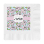 Wild Tulips Embossed Decorative Napkins (Personalized)