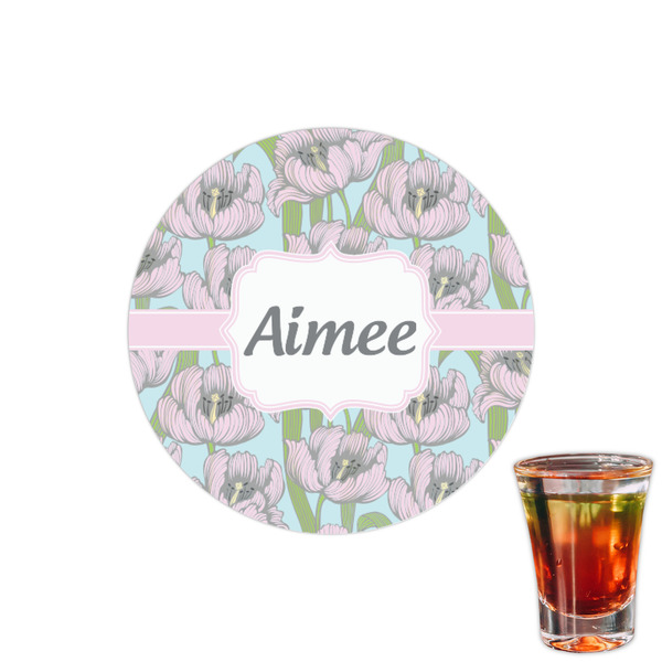 Custom Wild Tulips Printed Drink Topper - 1.5" (Personalized)