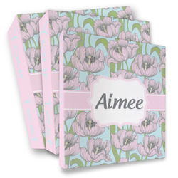 Wild Tulips 3 Ring Binder - Full Wrap (Personalized)