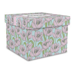 Wild Tulips Gift Box with Lid - Canvas Wrapped - Large (Personalized)