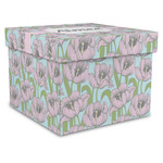 Wild Tulips Gift Box with Lid - Canvas Wrapped - XX-Large (Personalized)