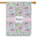 Wild Tulips 28" House Flag - Single Sided (Personalized)