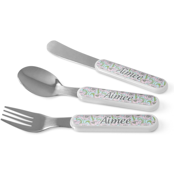 Custom Wild Tulips Kid's Flatware (Personalized)