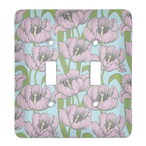 Custom Wild Tulips Light Switch Cover (2 Toggle Plate)