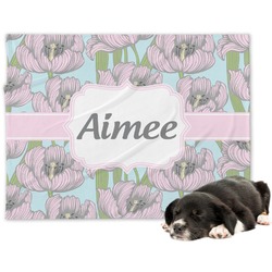 Wild Tulips Dog Blanket - Large (Personalized)