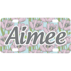 Wild Tulips Mini/Bicycle License Plate (Personalized)