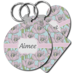 Wild Tulips Plastic Keychain (Personalized)