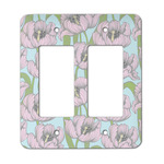 Wild Tulips Rocker Style Light Switch Cover - Two Switch