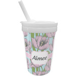 Wild Tulips Sippy Cup with Straw (Personalized)