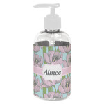 Wild Tulips Plastic Soap / Lotion Dispenser (8 oz - Small - White) (Personalized)