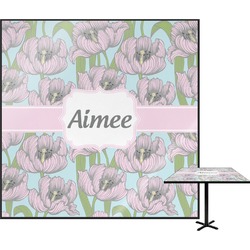 Wild Tulips Square Table Top - 24" (Personalized)