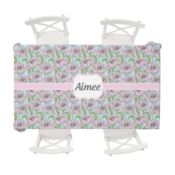 Custom Wild Tulips Tablecloth - 58"x102" (Personalized)