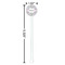 Wild Tulips White Plastic 5.5" Stir Stick - Round - Dimensions