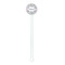 Wild Tulips White Plastic 5.5" Stir Stick - Round - Single Stick