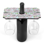 Wild Tulips Wine Bottle & Glass Holder (Personalized)