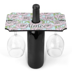 Wild Tulips Wine Bottle & Glass Holder (Personalized)