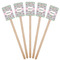 Wild Tulips Wooden 6.25" Stir Stick - Rectangular - Fan View