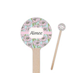 Wild Tulips 6" Round Wooden Stir Sticks - Single Sided (Personalized)