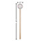 Wild Tulips Wooden 6" Stir Stick - Round - Dimensions