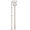 Wild Tulips Wooden 7.5" Stir Stick - Round - Dimensions